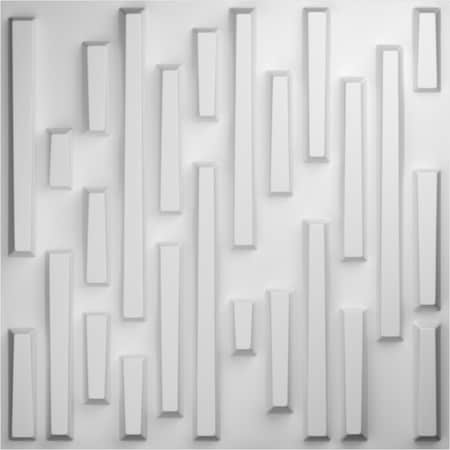 Ekena Millwork 19 5/8in. W x 19 5/8in. H Staggered Brick EnduraWall Decorative 3D Wall Panel, White, 10PK WP20X20SBWH-CASE-10